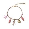 Waterproof Ocean Style Bracelet Stainless Steel Conch Shell Hand Chain Braided Rope Bangle  Travel