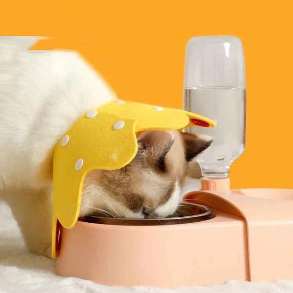 Cute Recovery Collar Soft Adjustable Cats Light-Weight -Licking Easy to Wear for Puppy (M(5.5-10lb),Yellow)