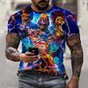 3D Printing T-Shirt Demon Weird Top Street Men's T-Shirt Skull O Neck Fashion Men's Top Short Sleeve Summer Men T-Shirt