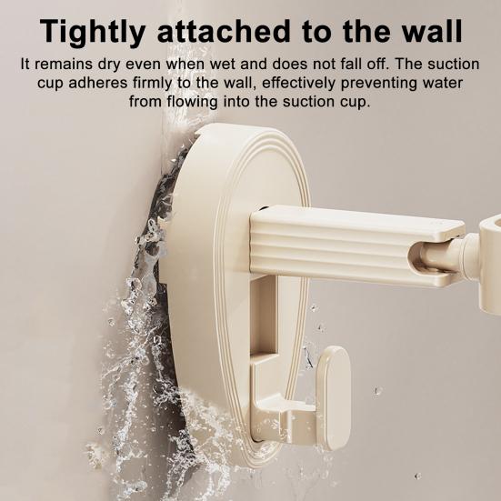 Hair Dryer Holder with Suction Cup Strong Load-bearing Easy To Install Punch-Free Wall Mount 360-Degree Rotating Hair Dryer Rack