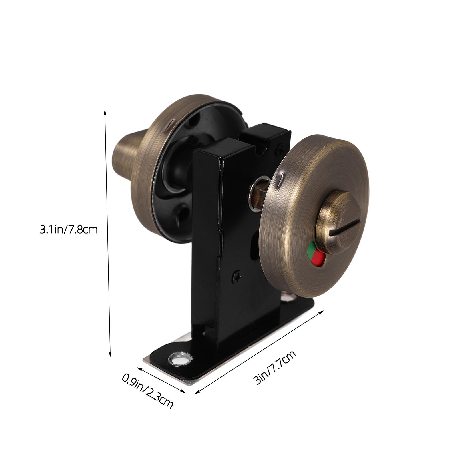 

Restroom Privacy Lock Stainless Steel Keyless Indicator Occupied Vacant Sign Commercial Bathroom Door Handle Durable For темно-коричневого кольору