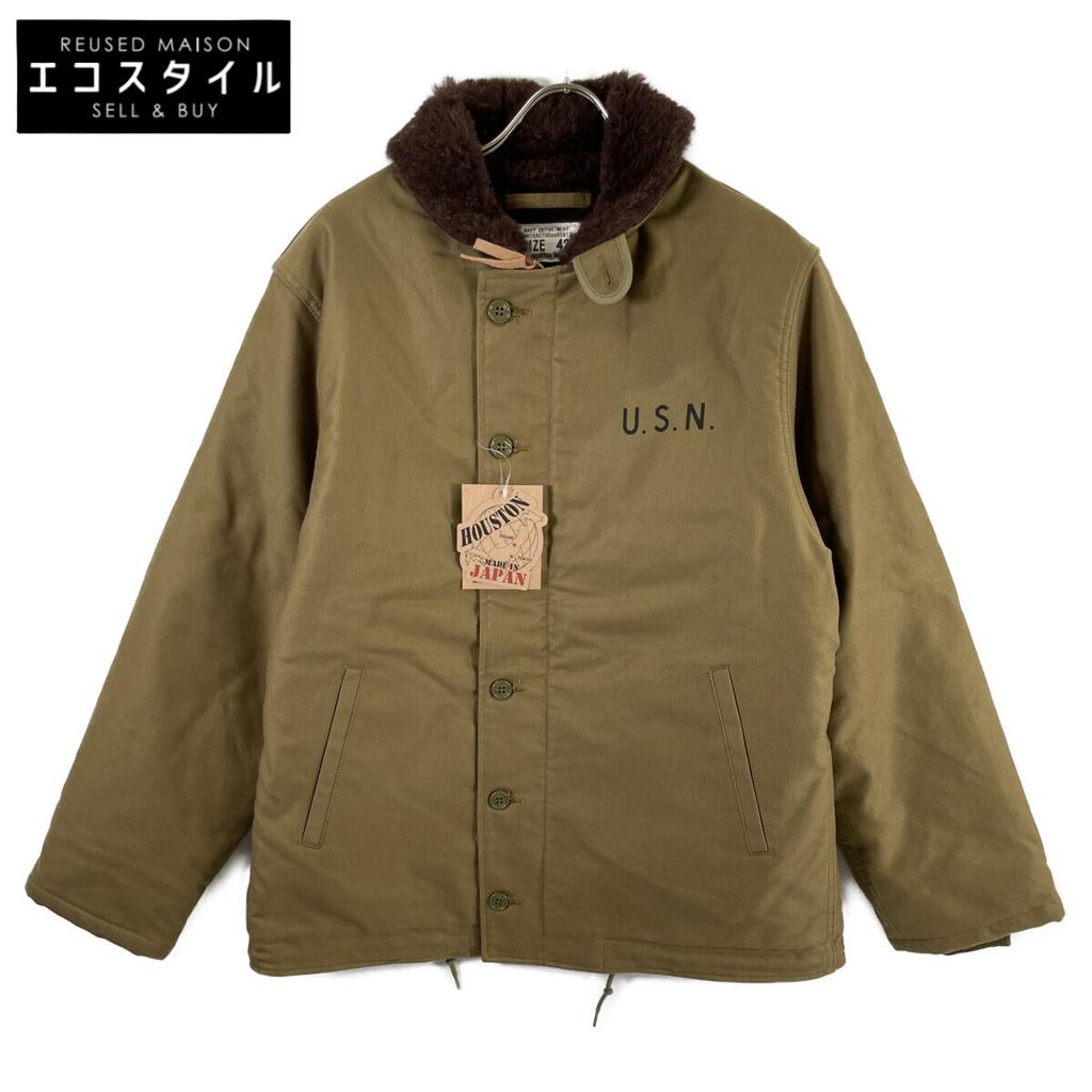 HOUSTON Brown 51131 ALPACA N-1 DECK Coat 42 khakiUsed