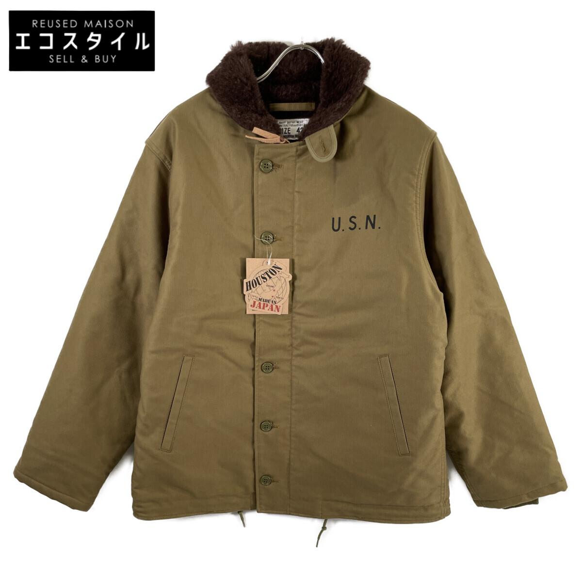 

HOUSTON Brown 51131 ALPACA N-1 DECK coat 42 khakiUsed