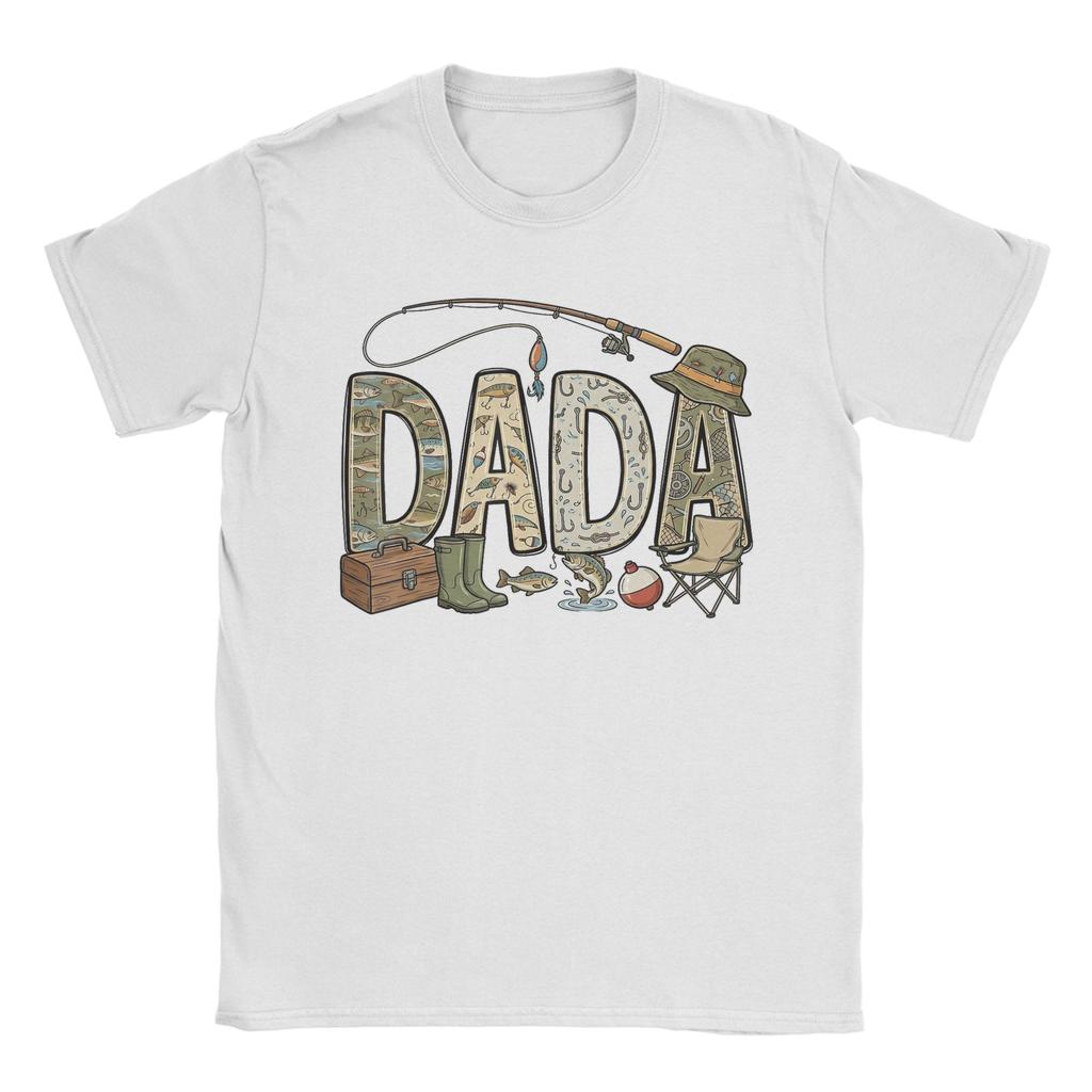 Unisexs Dada of The Big One Fishing T Shirt Fathers Day 100 Cotton Clothing Leisure Short Sleeve O Neck Tees Plus Size TShirt