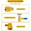 Belleone R134A Refrigerant Recharge Kit, AC Recharge Hose Kit With Gauge, R134A Freon Can Tap Recharging Hose With Detachable R134A Quick Coupler For