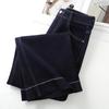 Women's Retro Dark Blue Straight-Leg Jeans - Spring & Autumn 2025, Slim-Fit, Hot-Selling, Loose Wide-Leg Style