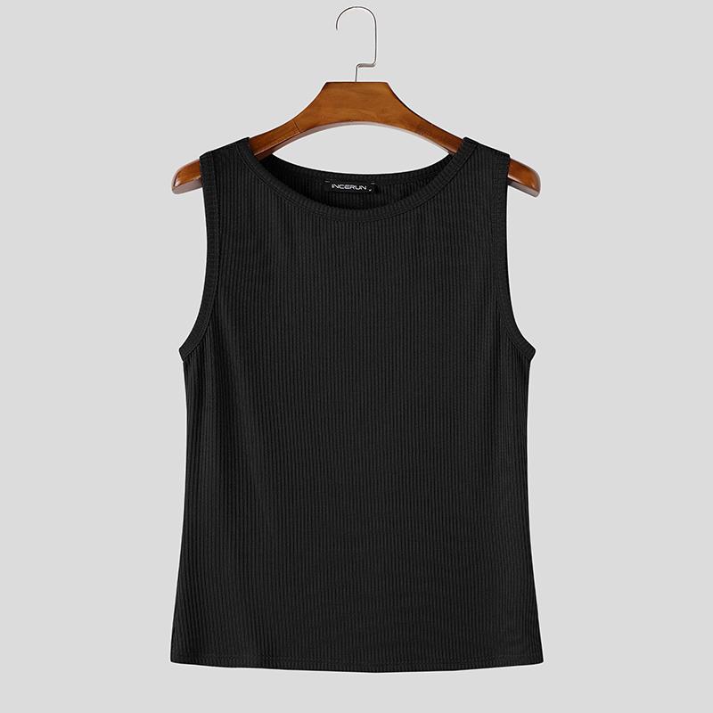 INCERUN Summer Men Sleeveless Casual Sports Fitted Tank Tops Undershirts