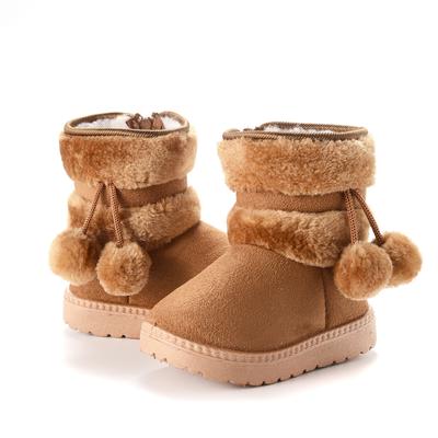 Neue Mädchen Schneestiefel Winter Bequem Dick Warm Kinderstiefel Lobbing Ball Dick Kinder Herbst Niedliche Jungenstiefel Prinzessin Schuhe