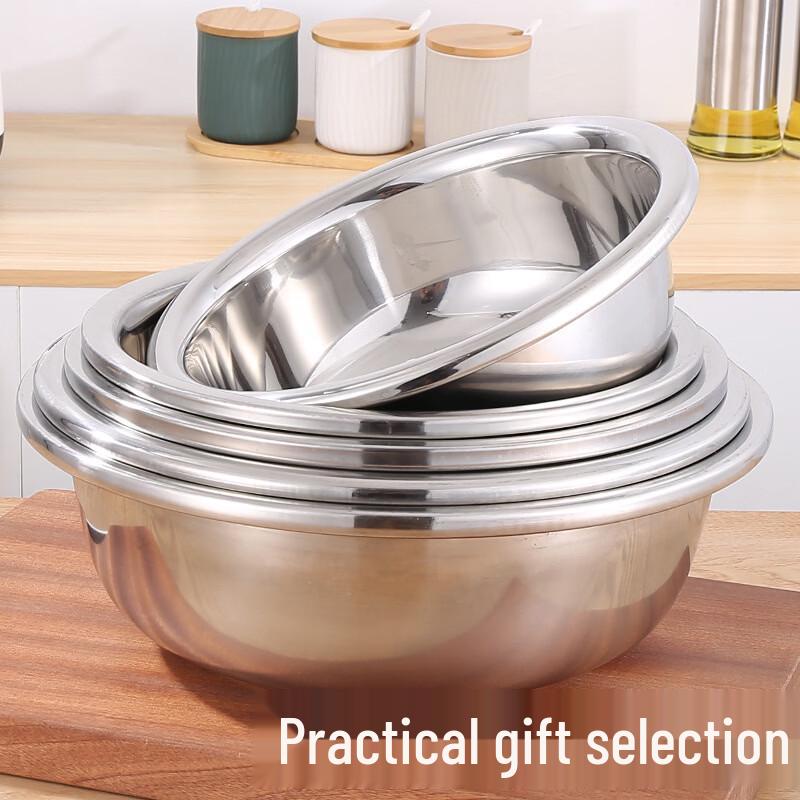 Thickened 304 Stainless Steel Round Kitchen Basin