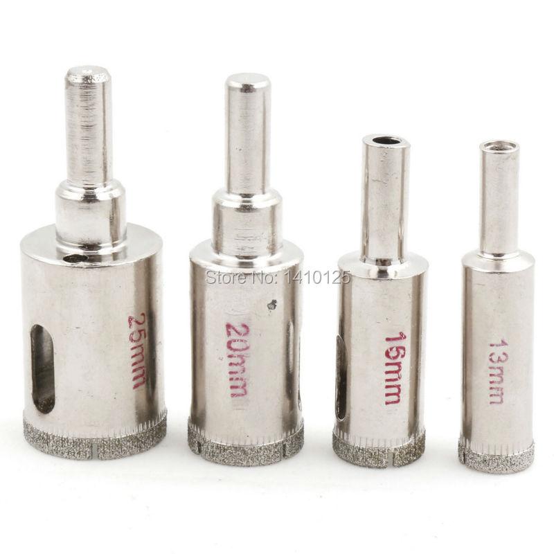 4Pcs 13 16 20 25 mm Diamond Hole Saw Granite Drill Bit Coated Masonry Drilling Cutter Tools for Stone Marble Glass Ceramic Tile