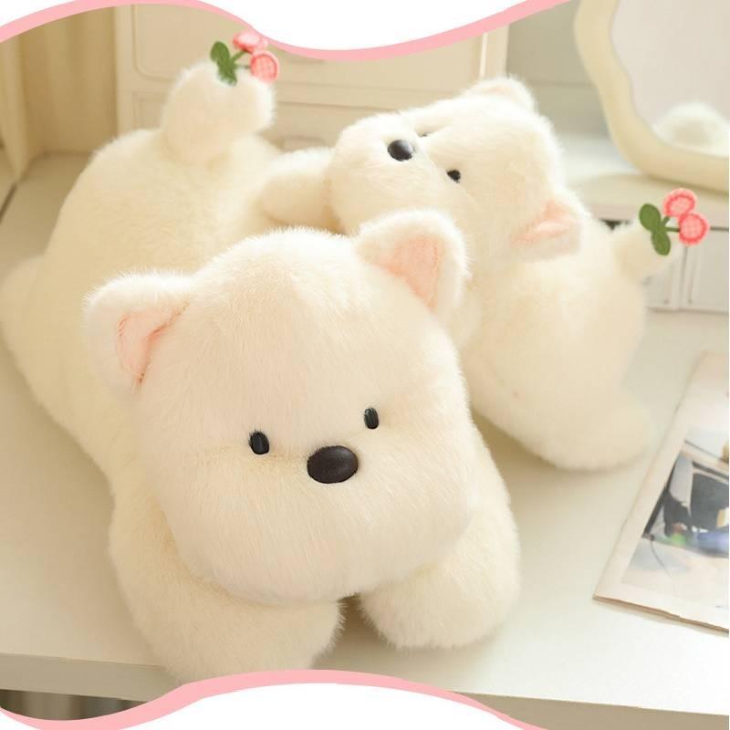 Highland Flower West White Terrier Dog Plush Toy Cartoon Stuffed Animal Doll