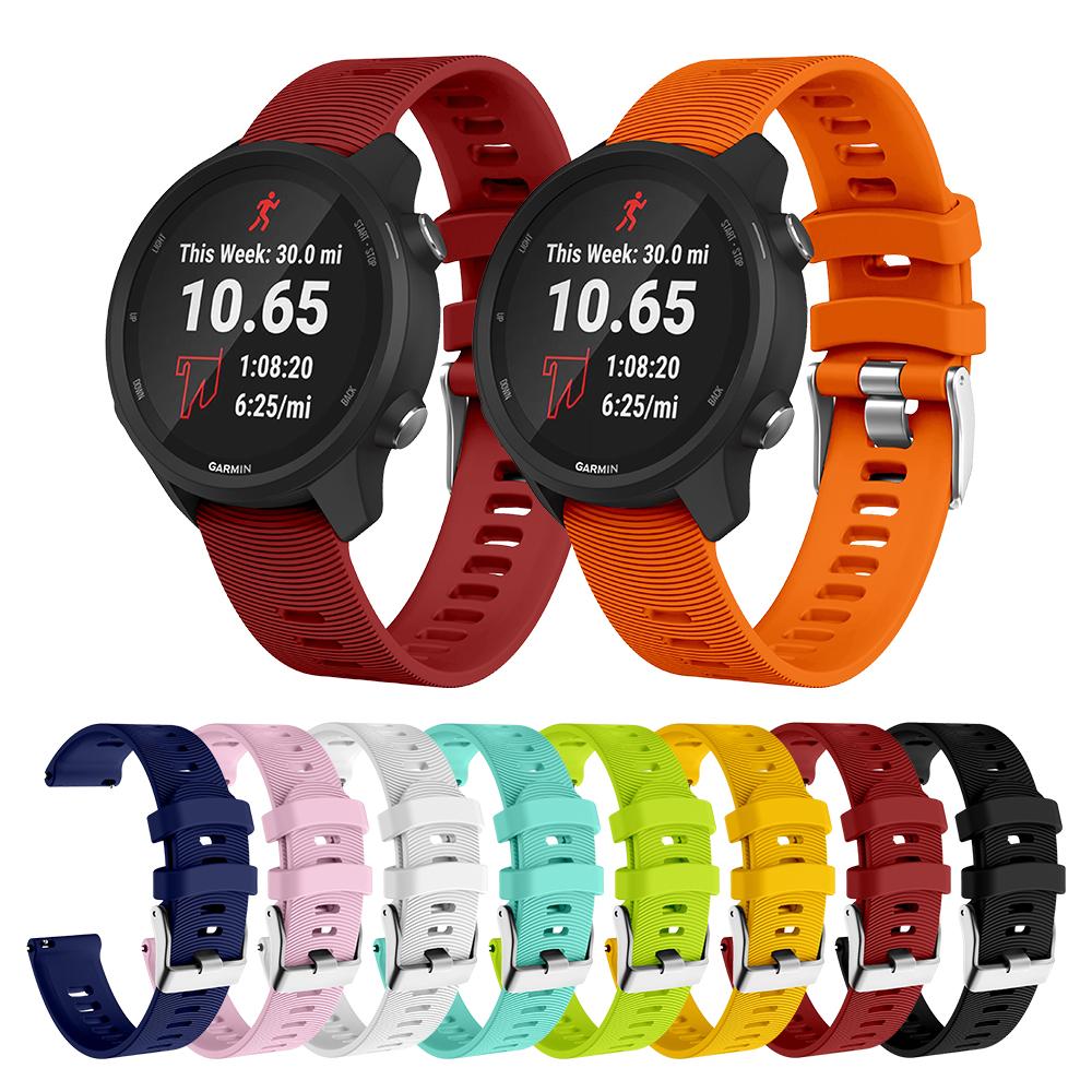 Rem för Garmin Forerunner 245 Originalarmband Universell Silikonrem Tillbehör Armband för Garmin Vivoactive 3 Klocka 20mm
