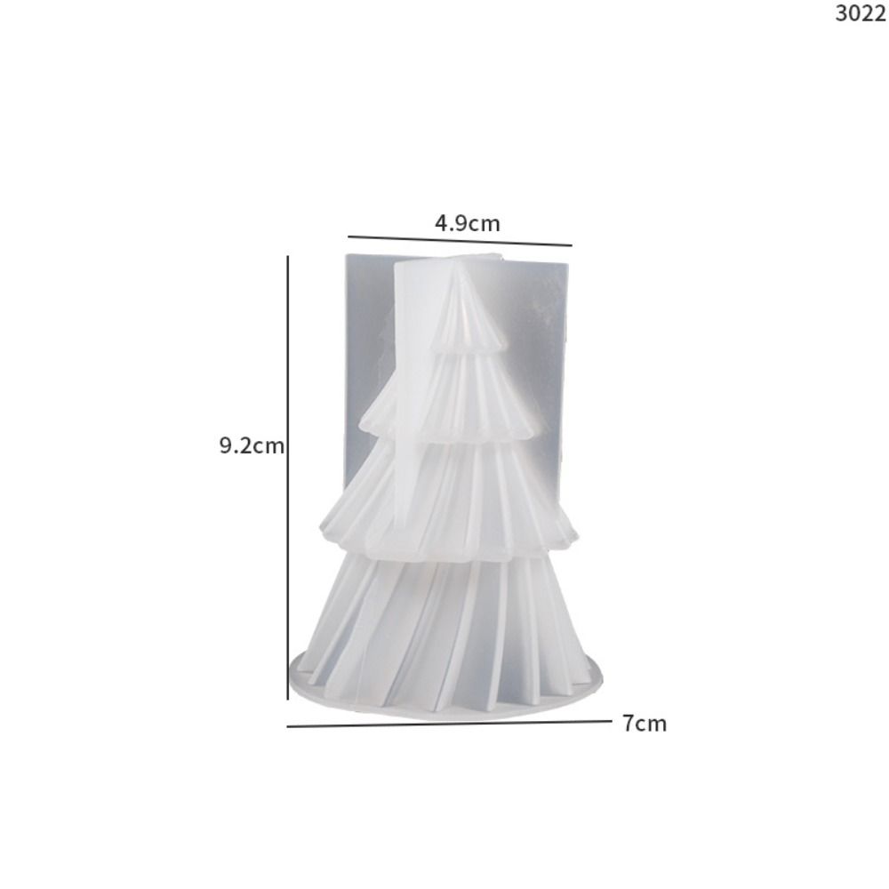 New DIY Candle Mold 3D Geometric Pine Christmas Tree Soap Resin Mold Making Aromath Soap Merry Christmas Cake Resin Mold Home