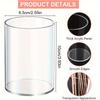 2-4 Pieces Clear Acrylic Pen Holder Round Acrylic Pencil Cup Clear Makeup Bush Holder Acrylic Desktop Stationery Organizer