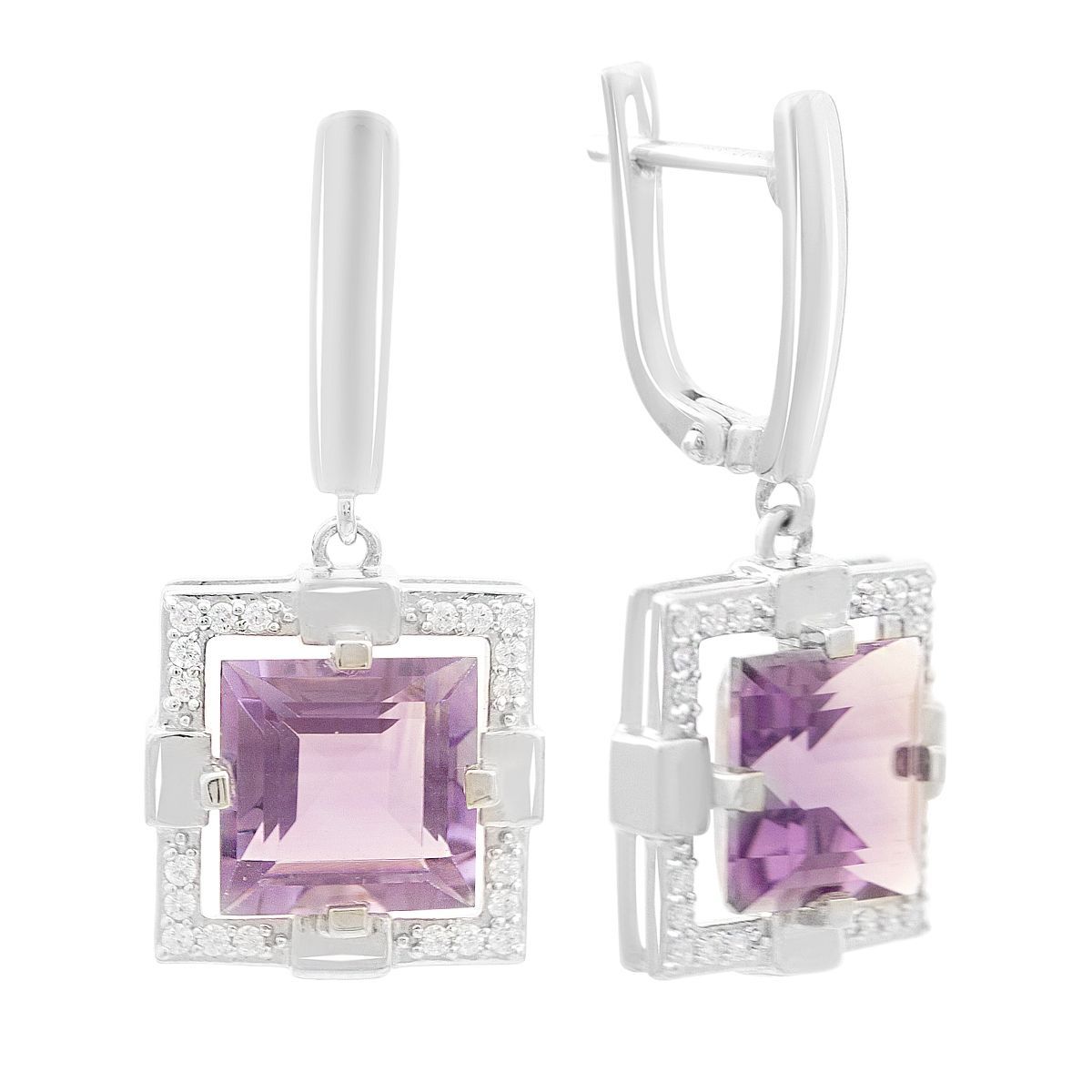 

Срібні сережки з аметистом 9.4ct (2163206) аметист