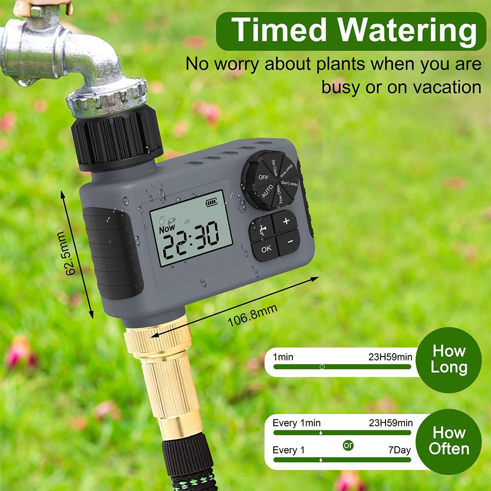 Automatic Water Timer Battery Powered Automatic Timed Irrigation Controller Intelligent Sprinkler Timer Greenhouse Supplies