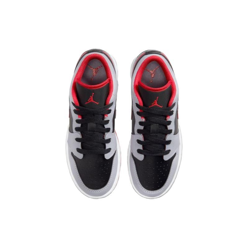 Air Jordan 1 Low GS Cement Fire Red Dětské tenisky Šedá Černá Cementově šedá 553560-060