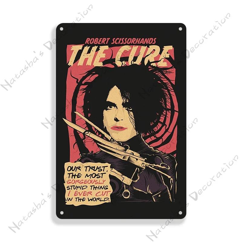 Edward Scissorhands Old Movie Metal Poster Decorative Plate Bar Wall Metal Tin Sign Metal Signs Home Wall PlatePlaque