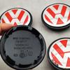 VW GTI GOLF 2026 Heiß für VW VOLKSWAGEN 4 Stück 65mm Rot VW Auto Radnabenkappen für Volkswagen VW R GTI Golf 6 Passat CC Magotan T