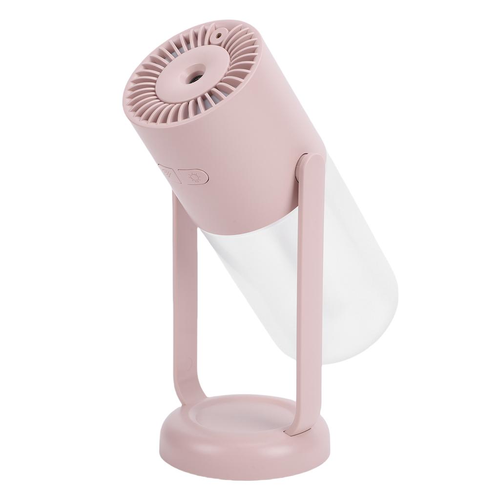 Mini Humidifier with Light Quiet Portable Small USB Humidifier for Car Home Desktop Office 260ml Pink