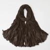 Fashion Cotton Linen Scarf Crinkle Design Hijab Middle Eastern Scarf Wrap Popular Solid Dubai Headwrap