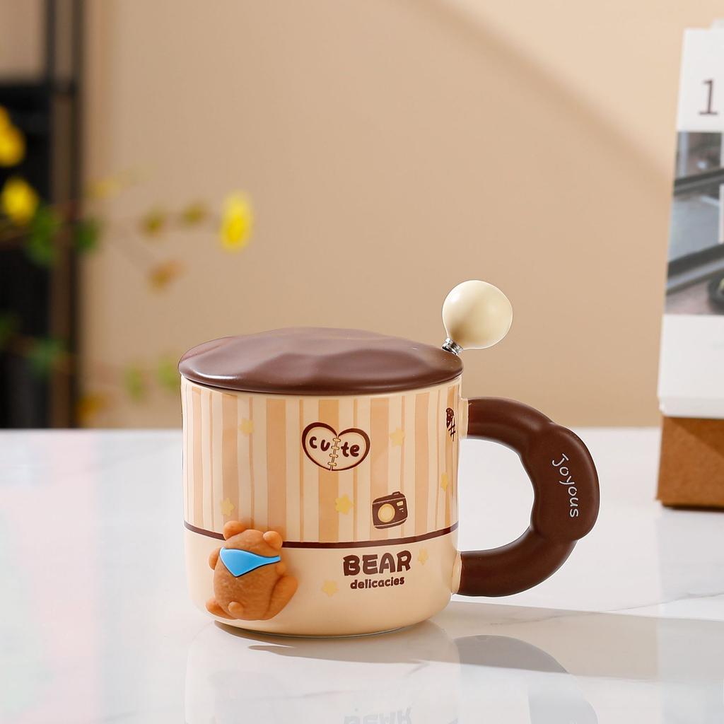 Creative DIY Mug Couple Water Cup Coffee Cup High Precision Ceramic Cup Souvenir Cute Animal Cup