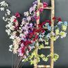 2 Forks Artificial Cherry Blossoms Silk Artificial Faux Plants  Wedding Decoration