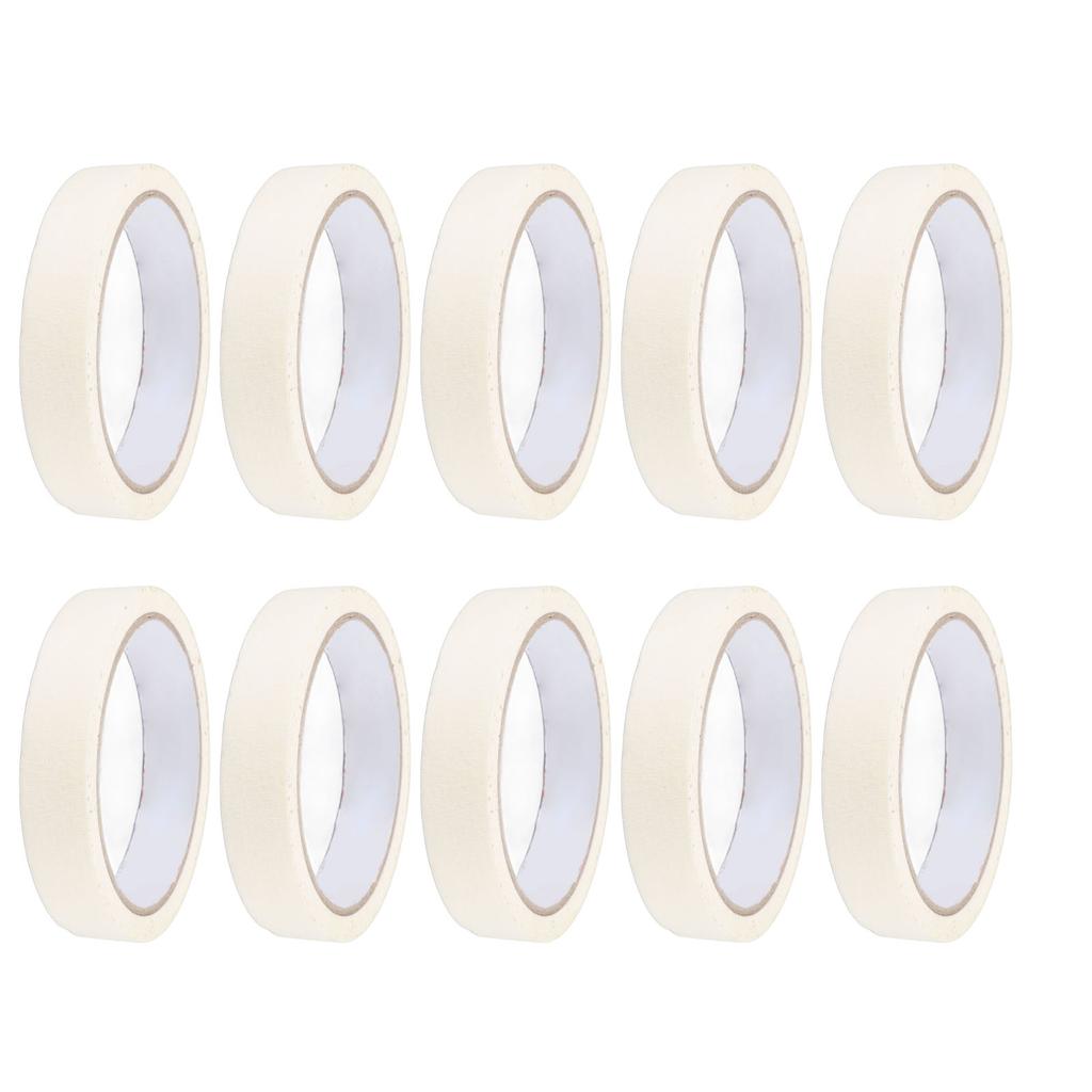10 Rolls White Masking Tape 0.7in Width Easy Tear High Adhesive Paint Tape for Painting DIY Arts Crafts Labeling