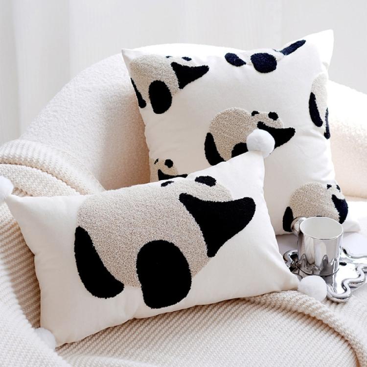 Cuddly Panda Pillow Case for Bedroom or Living Room Comfortable Sofa Pillowcase Removable Washable Cushion Cover