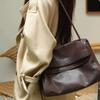 Leren Messenger Bag Retro Commuter Schoudertas Grote Capaciteit Casual Tote Bag Onderarm Crossbody Tas