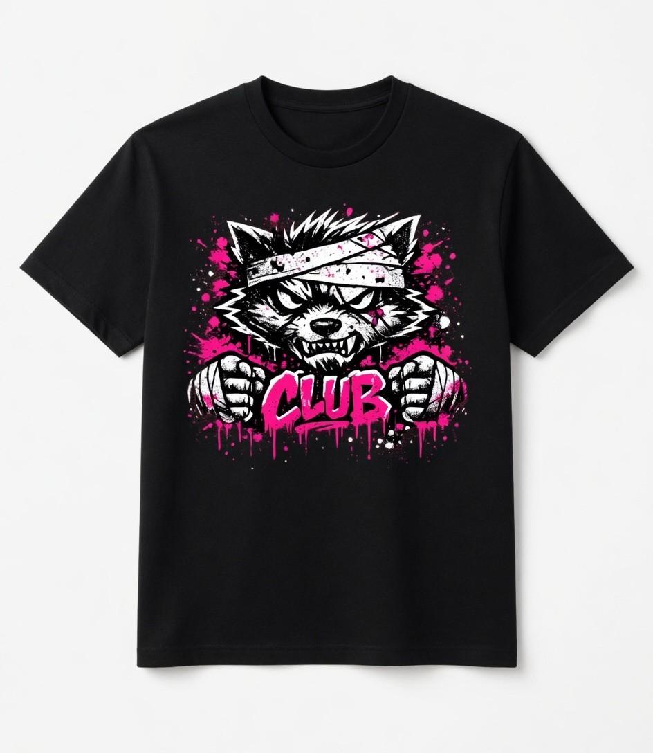 Raccoon Club Fighter T-Shirt | Cool Raccoon Boxing Graphic Tee Perfect Gift XXXL