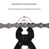 Compact Bicycle Chain Link Pliers Quick Release Buckle Remover Portable for Travel Road  Bike Emergency Repair Kit