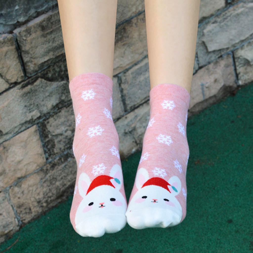 

Модные мультяшные трехмерные милые рождественские чулки для женщин и девочек One Size розовый