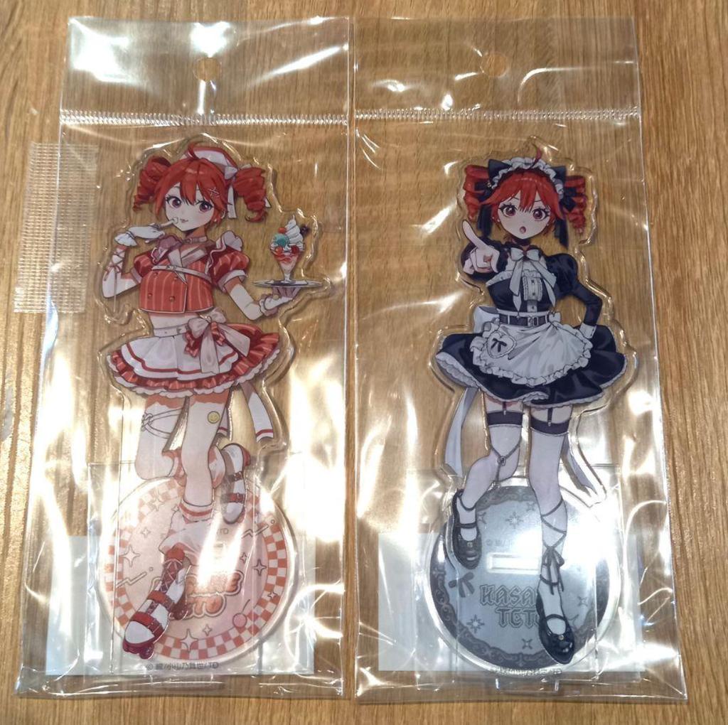 Kasane Teto 22curry Curry Acrylic Stand Figure Red Black Set 2 Japan