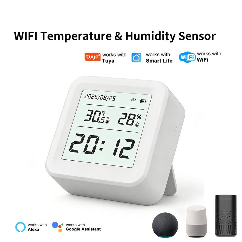WiFi Temperature Sensor Indoor Thermometer and Hygrometer Tuya Smart Devices Smart Home Products Remote Monitoring