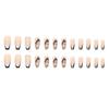 Artificial Nails Dark Sweet Cool Butterfly Wear Nail Simple French Nail Art Medium Long Diamond Style False Nail Black and White Color Matching Nail