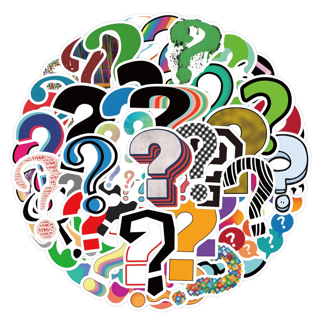 60 Question Mark Graffiti Stickers Decorate Car Laptop Handbook Stickers