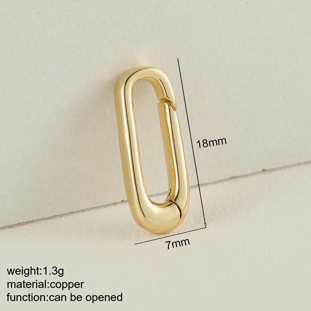 Can Be Opened Spring Clasp Chrms For Jewelry Making Supplies Gold Color Round Oval Buckle Diy Bracelet Necklace Accessories