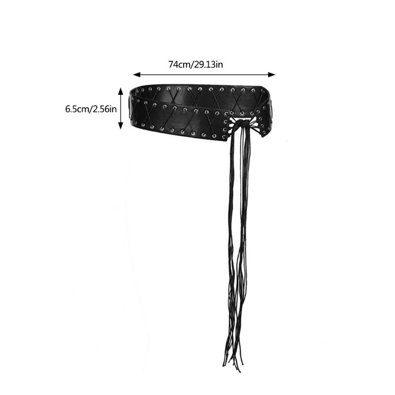 Adjust Laceup Cincher Belt Women Waist Belt Western Wide Belt PU Corset