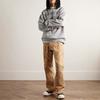 Cross-border European and American trendy brand Gallery Dept shredded letter print printed long-sleeve crew neck sweatshirt for men and women