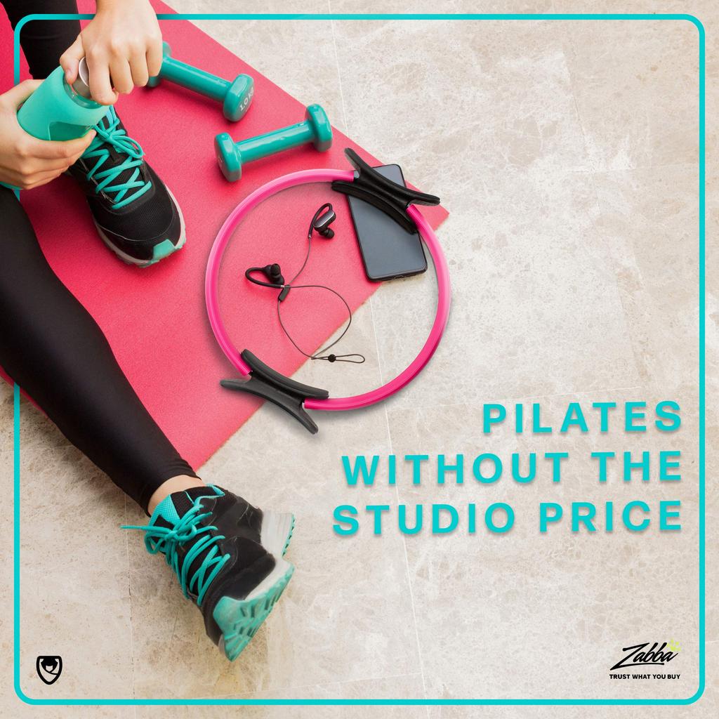 URBNFit Pilates kruh Magic Circle s duálními úchyty a pěnovou podložkou pro cvičení vnitřních stehen a pánevního dna Jógový kruh s bonusovým cvičebním průvodcem - 12"