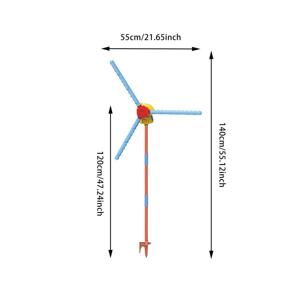 Kinder Windmühle Sprinkler 36 Sprühdüsen Rotierender Sprinkler Multifunktionales Gartenbewässerungswerkzeug Kinder Planschvergnügen Aktivität Für