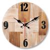 Wooden Wood Grain Wall Clock Simple Living Room Silent Clock Creative Decoration Wall Hanging
