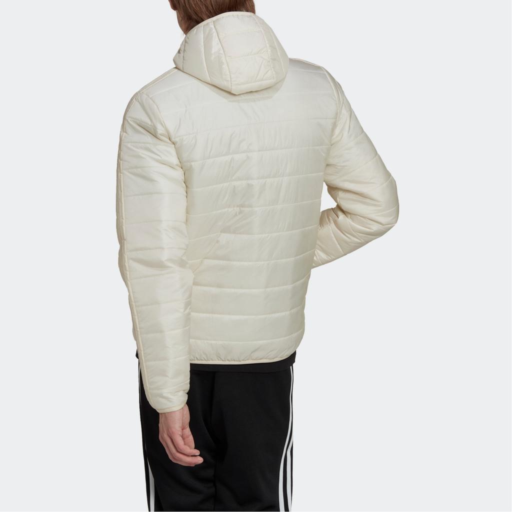 adidas Originals Péřová bunda s kapucí Jednobarevná Teplá Pohodlná Měkký bavlněný kabát Pánská bunda Krémová HL9213
