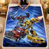 Flannel BlanketTransformers Warm Soft Throw Blanket for Indoor Sofa Bed Living Room Use