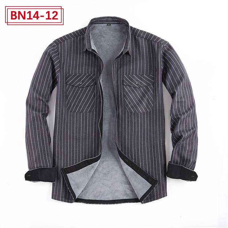 Men's Winter Flannel Shirt Jackets With Sherpa Lined Long Sleeve Button Down Fleece Shirts for Men Casual Warm Plaid Thermal Shirt With Pockets