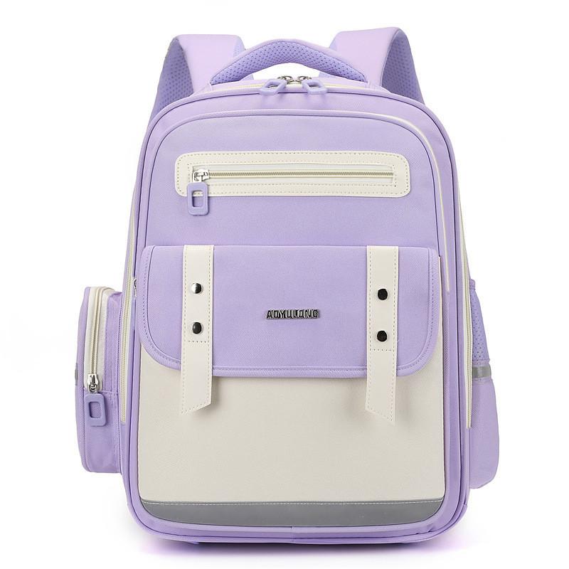 Stylish And Spacious Nylon Backpack For Middle High School College Students In Green Black Purple Pink And Dark Blue Colors