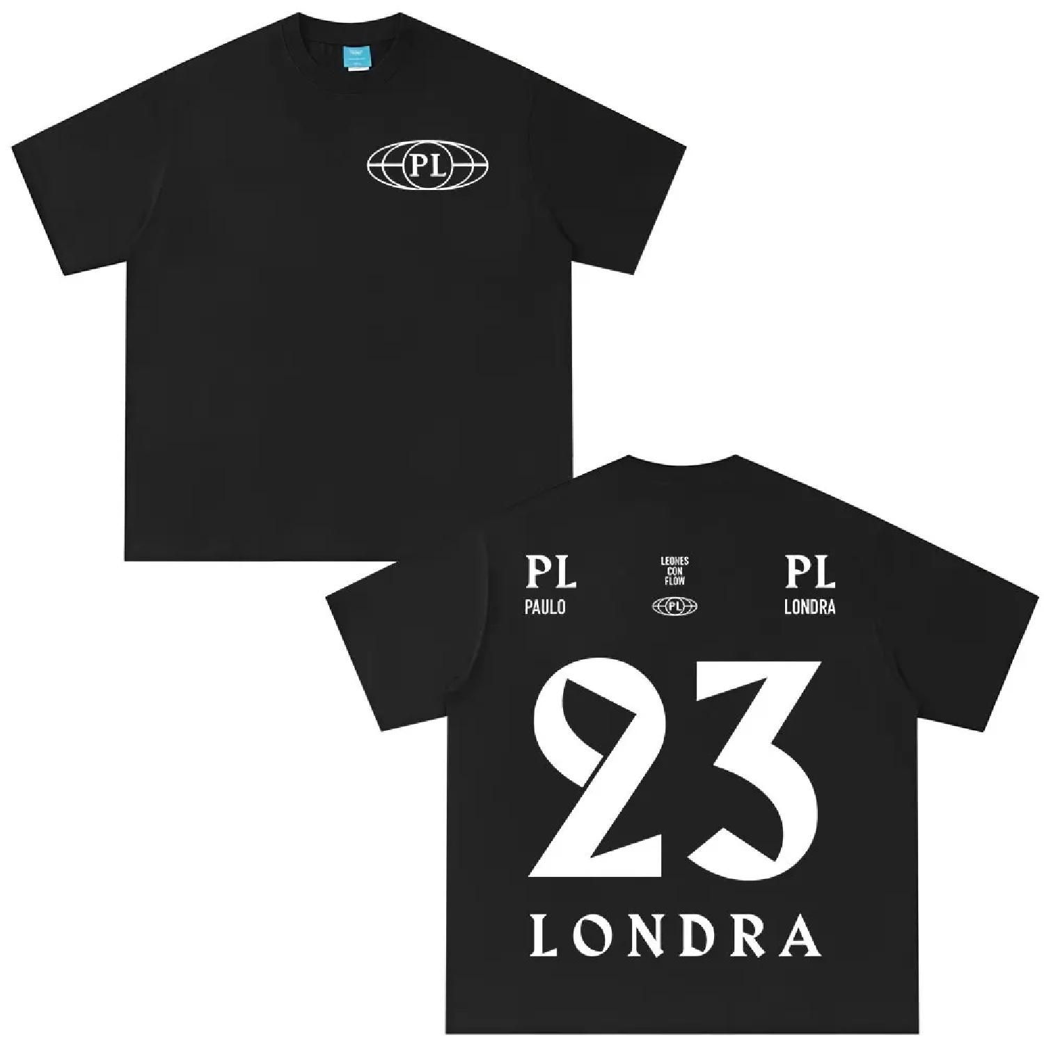 

Rapper Paulo Londra T-shirts Mens Women Clothing Fashion Hip Hop Oversized T Shirt Casual Cotton Short Sleeve T-shirt Streetwear S чёрный