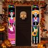 Day of The Dead Decoration Halloween Decoration Outdoor Door Hanging Flags Mexican Party Scary Accessorie Home Decor