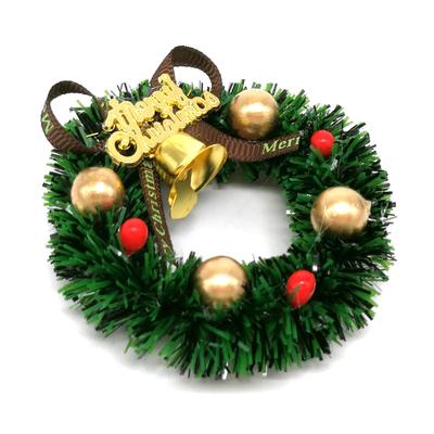 Puppenhaus Zubehör 6cm Weihnachten Miniatur Tür Kranz Weihnachten Kranz Dekoration Garten